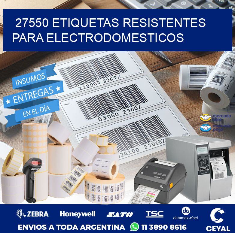 27550 ETIQUETAS RESISTENTES PARA ELECTRODOMESTICOS