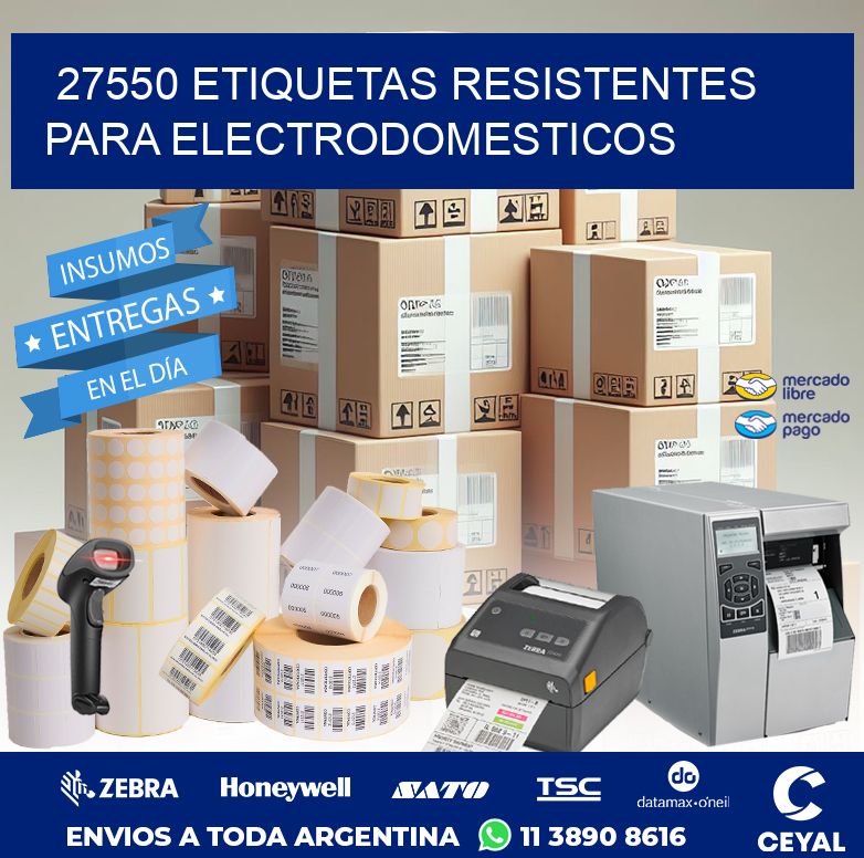 27550 ETIQUETAS RESISTENTES PARA ELECTRODOMESTICOS