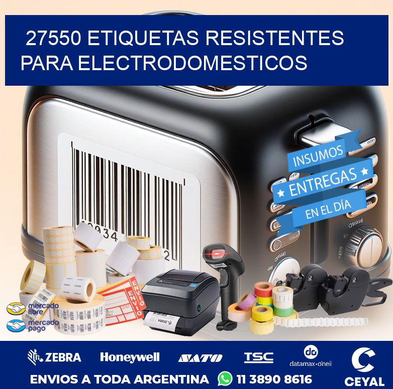 27550 ETIQUETAS RESISTENTES PARA ELECTRODOMESTICOS