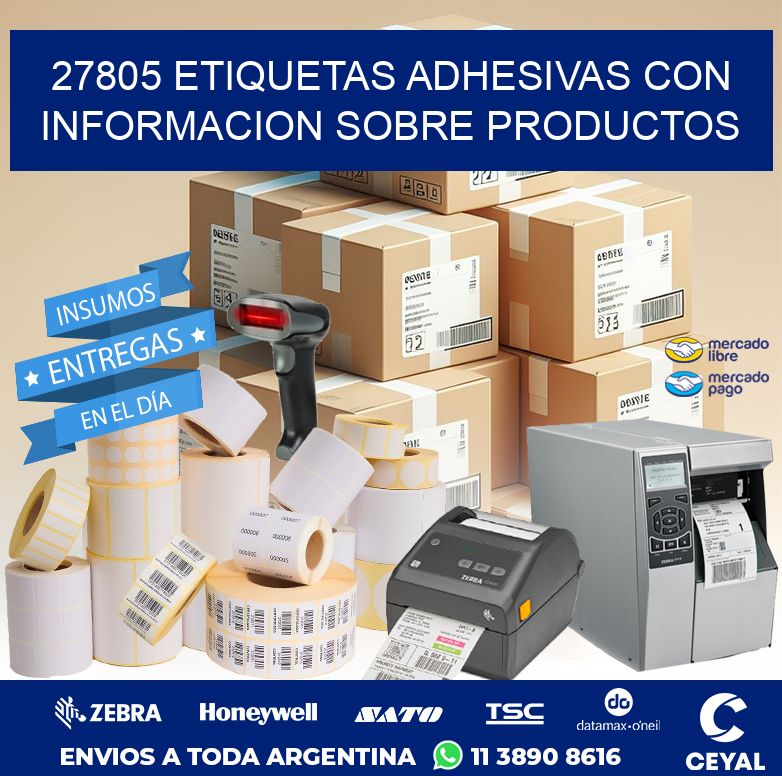 27805 ETIQUETAS ADHESIVAS CON INFORMACION SOBRE PRODUCTOS