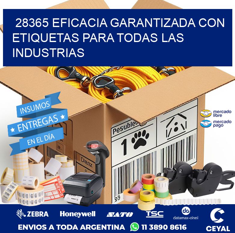 28365 EFICACIA GARANTIZADA CON ETIQUETAS PARA TODAS LAS INDUSTRIAS