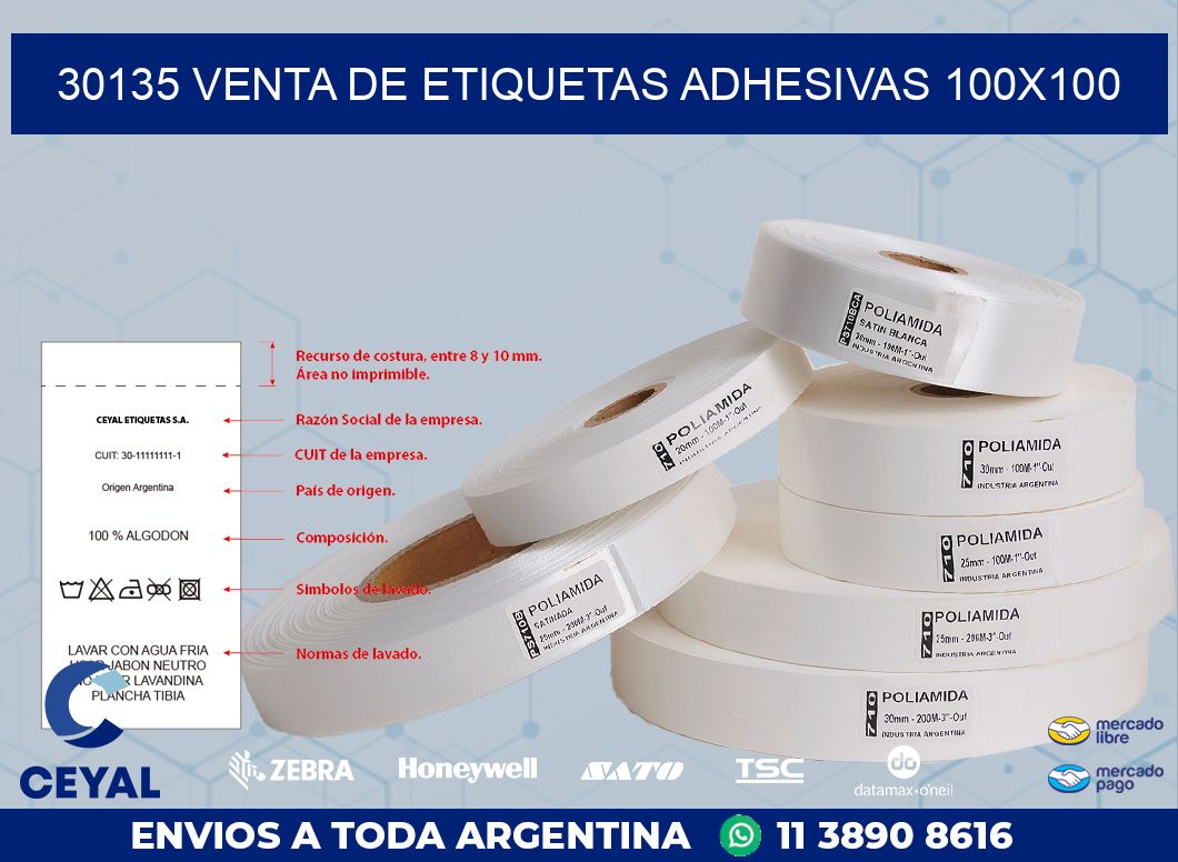 30135 VENTA DE ETIQUETAS ADHESIVAS 100X100