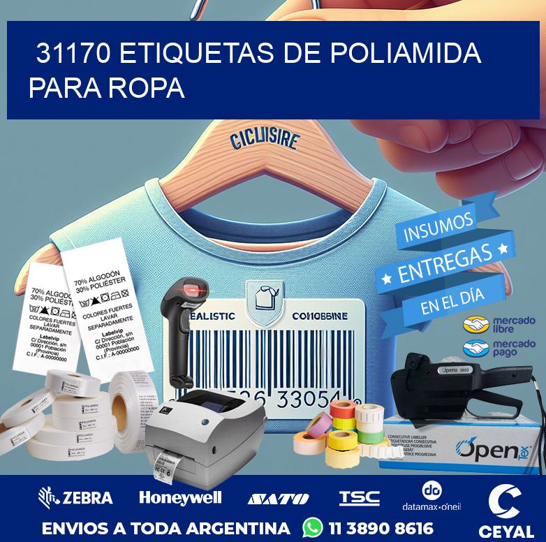 31170 ETIQUETAS DE POLIAMIDA PARA ROPA