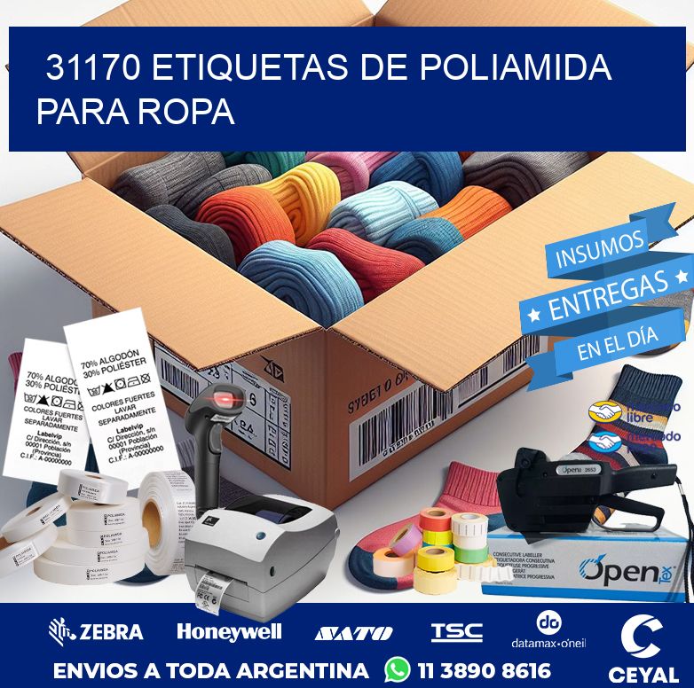 31170 ETIQUETAS DE POLIAMIDA PARA ROPA