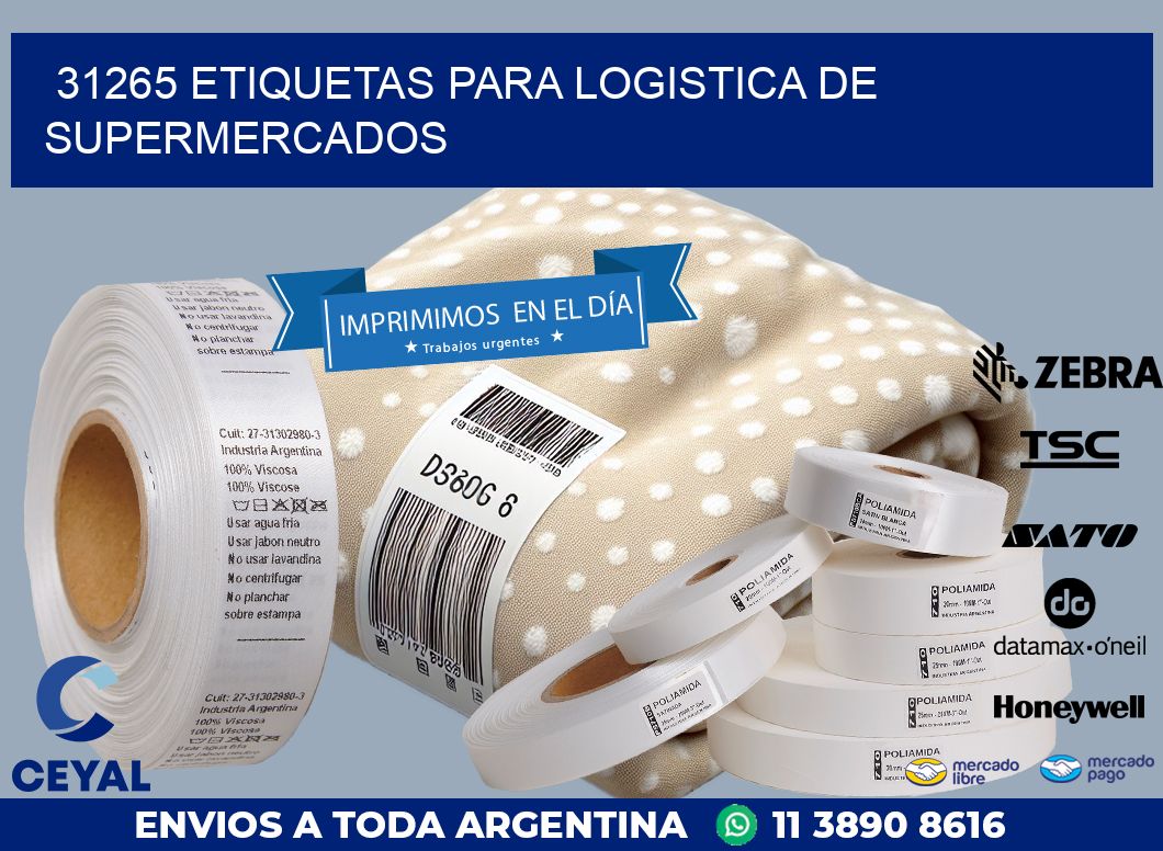 31265 ETIQUETAS PARA LOGISTICA DE SUPERMERCADOS
