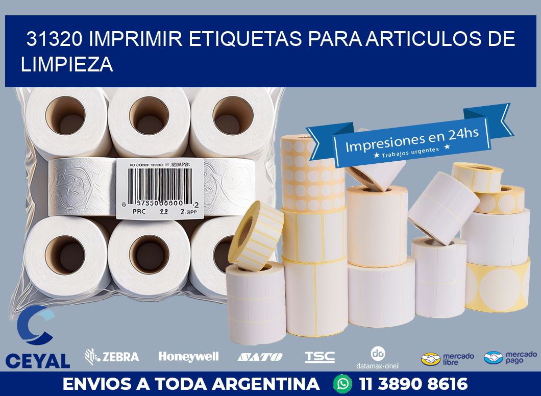 31320 IMPRIMIR ETIQUETAS PARA ARTICULOS DE LIMPIEZA