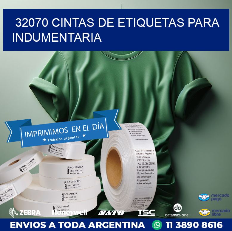 32070 CINTAS DE ETIQUETAS PARA INDUMENTARIA