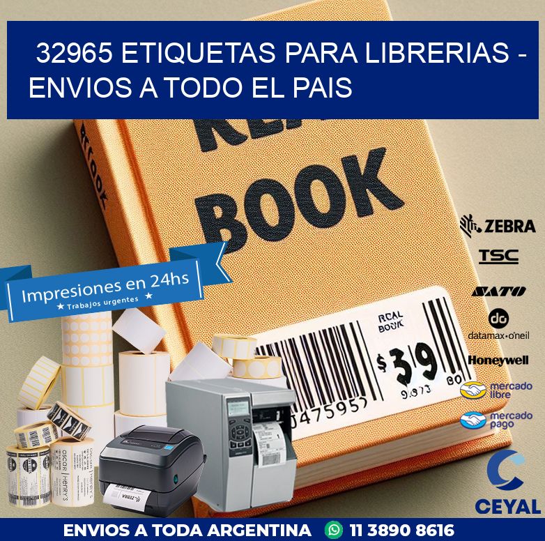 32965 ETIQUETAS PARA LIBRERIAS - ENVIOS A TODO EL PAIS