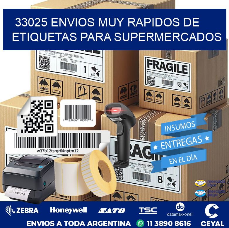 33025 ENVIOS MUY RAPIDOS DE ETIQUETAS PARA SUPERMERCADOS