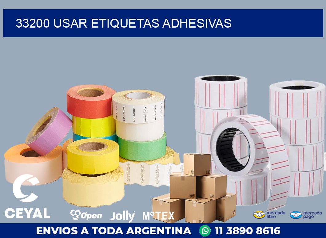 33200 USAR ETIQUETAS ADHESIVAS