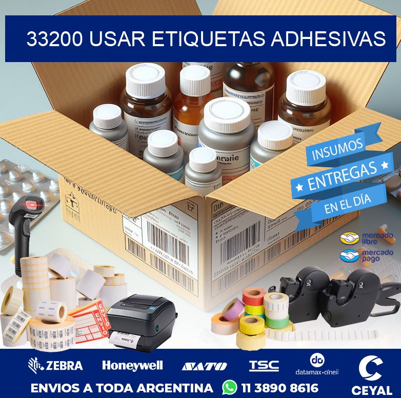 33200 USAR ETIQUETAS ADHESIVAS