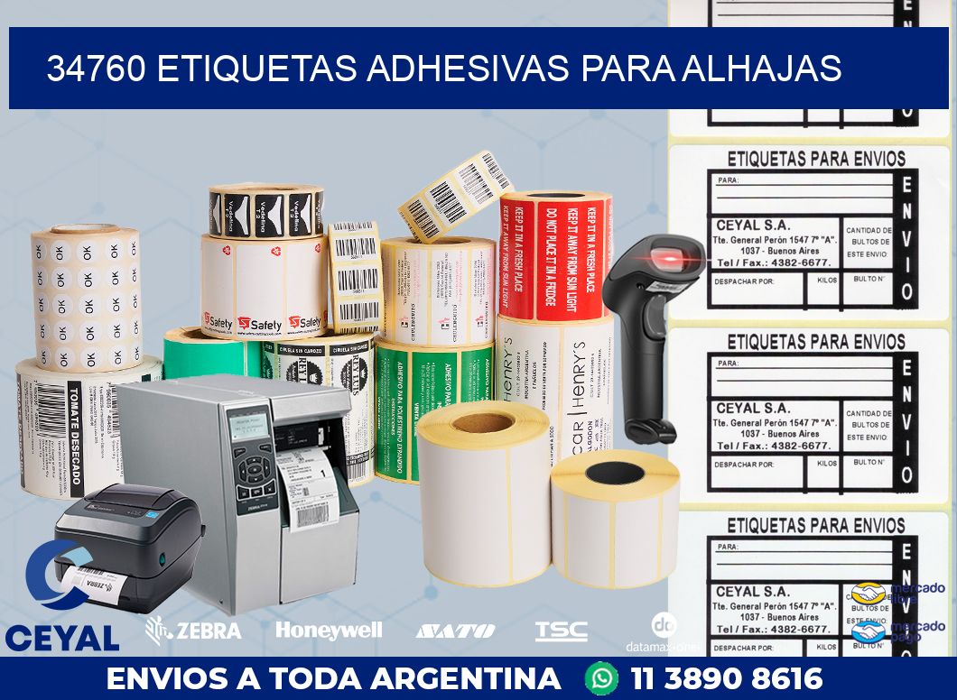 34760 ETIQUETAS ADHESIVAS PARA ALHAJAS