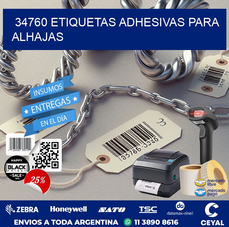 34760 ETIQUETAS ADHESIVAS PARA ALHAJAS