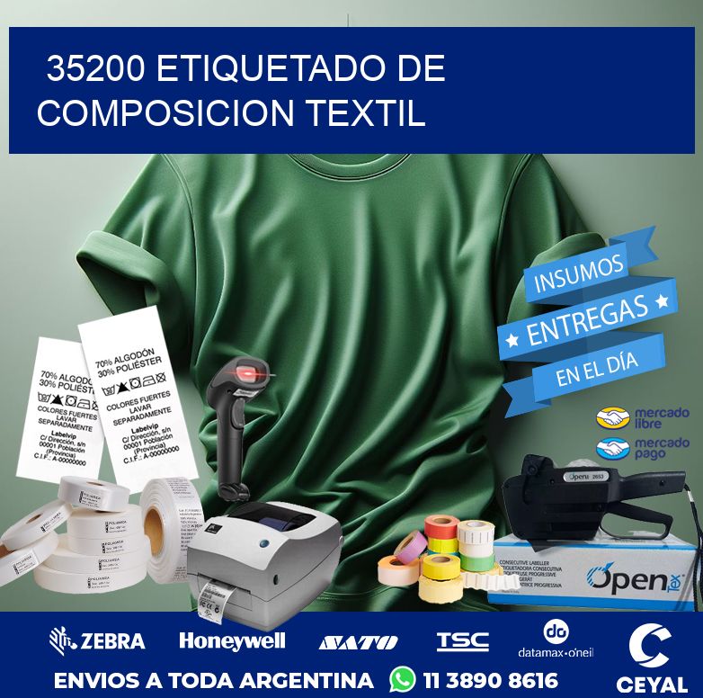 35200 ETIQUETADO DE COMPOSICION TEXTIL