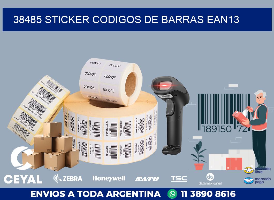 38485 STICKER CODIGOS DE BARRAS EAN13
