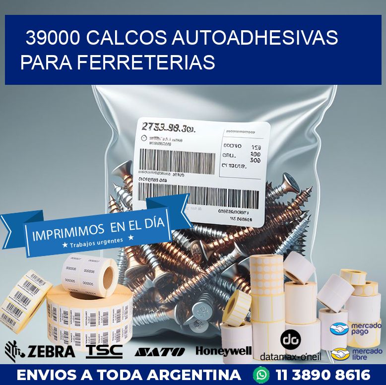 39000 CALCOS AUTOADHESIVAS PARA FERRETERIAS