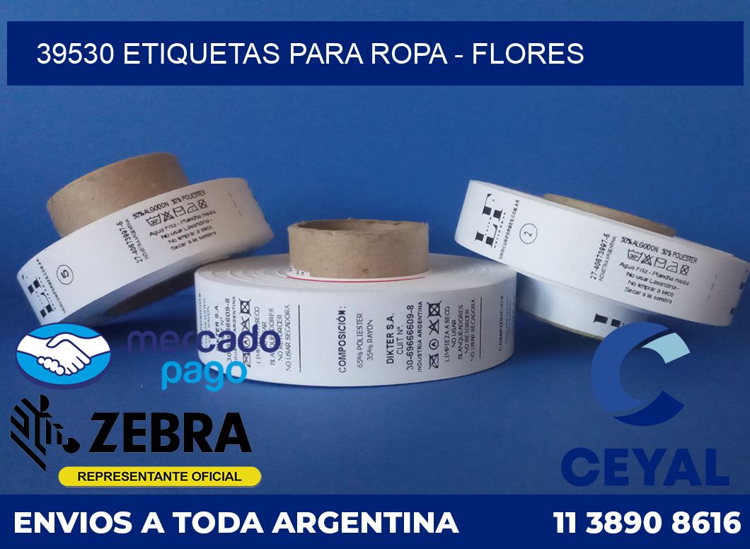 39530 ETIQUETAS PARA ROPA - FLORES
