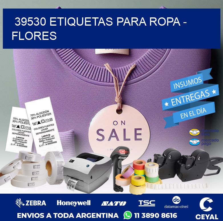 39530 ETIQUETAS PARA ROPA – FLORES