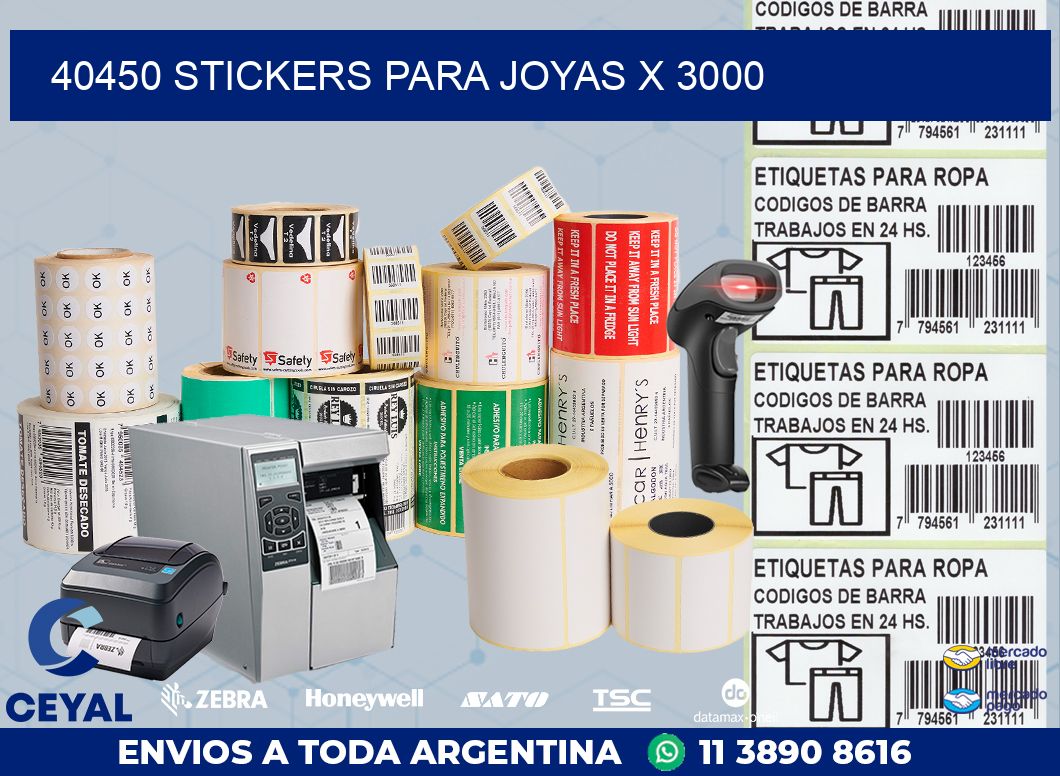 40450 STICKERS PARA JOYAS X 3000