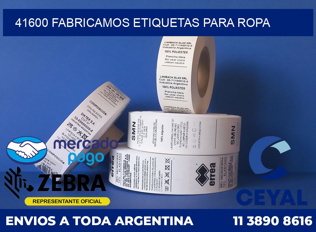 41600 FABRICAMOS ETIQUETAS PARA ROPA