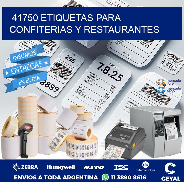 41750 ETIQUETAS PARA CONFITERIAS Y RESTAURANTES