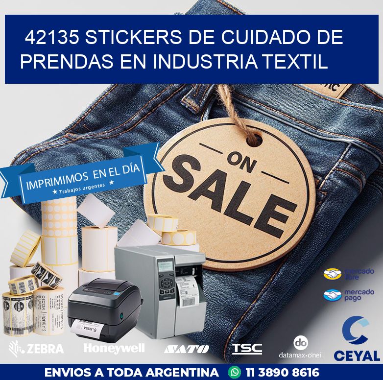 42135 STICKERS DE CUIDADO DE PRENDAS EN INDUSTRIA TEXTIL