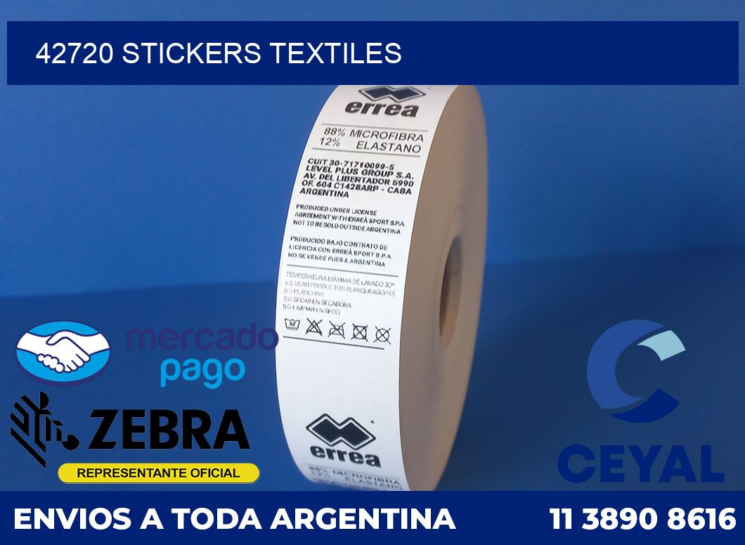 42720 STICKERS TEXTILES