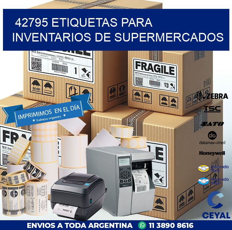 42795 ETIQUETAS PARA INVENTARIOS DE SUPERMERCADOS