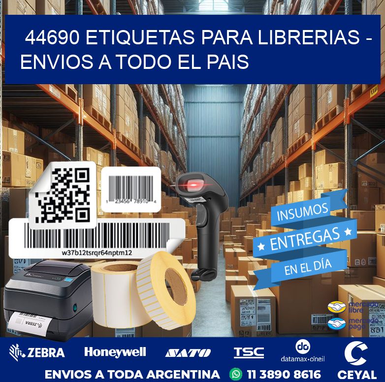 44690 ETIQUETAS PARA LIBRERIAS – ENVIOS A TODO EL PAIS