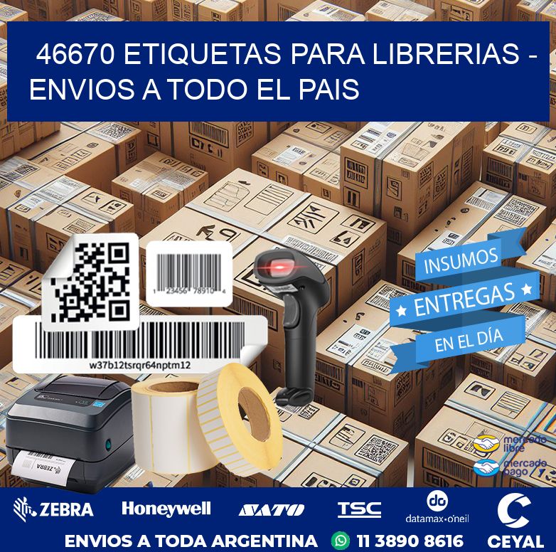 46670 ETIQUETAS PARA LIBRERIAS – ENVIOS A TODO EL PAIS