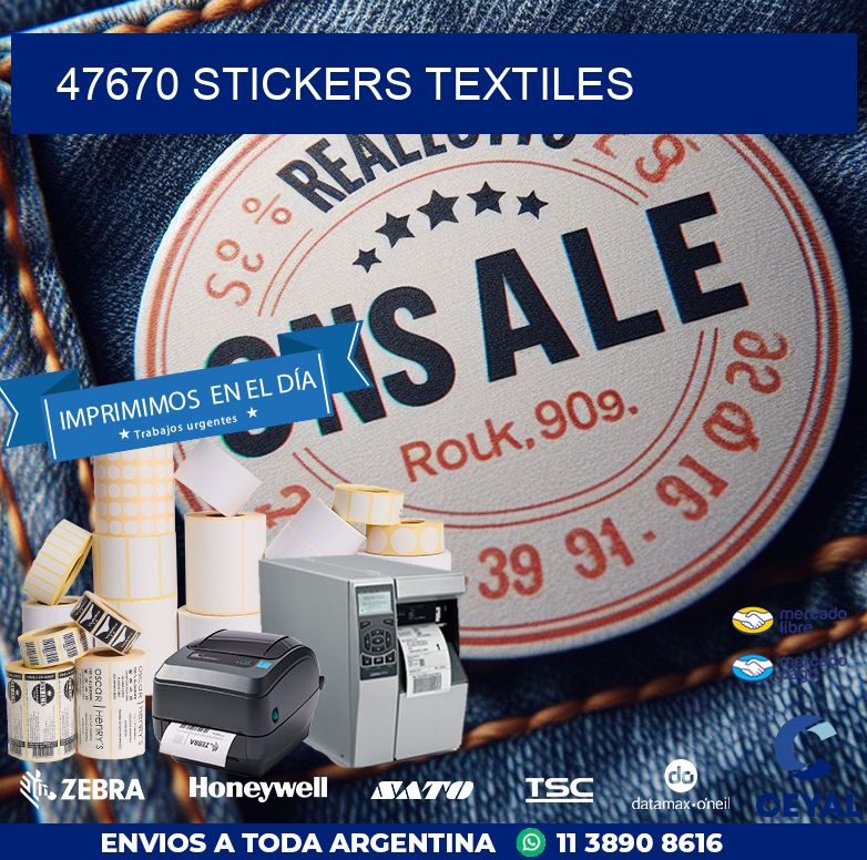 47670 STICKERS TEXTILES