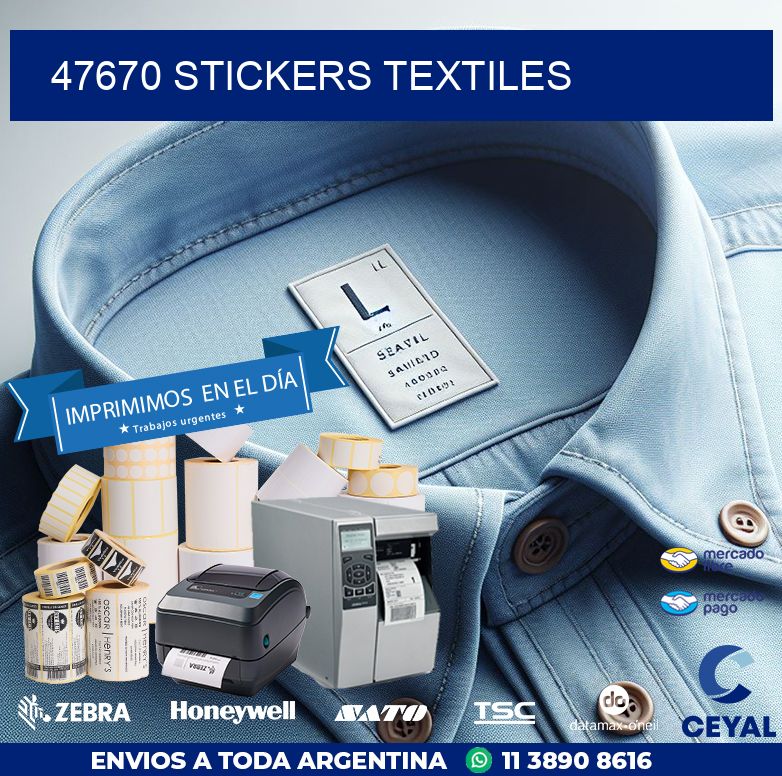 47670 STICKERS TEXTILES