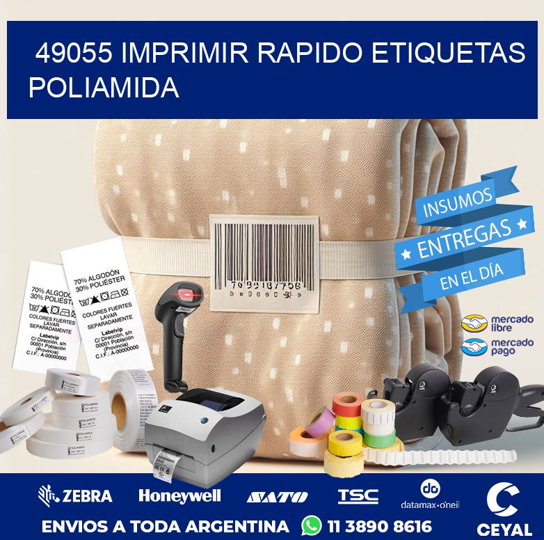49055 IMPRIMIR RAPIDO ETIQUETAS POLIAMIDA