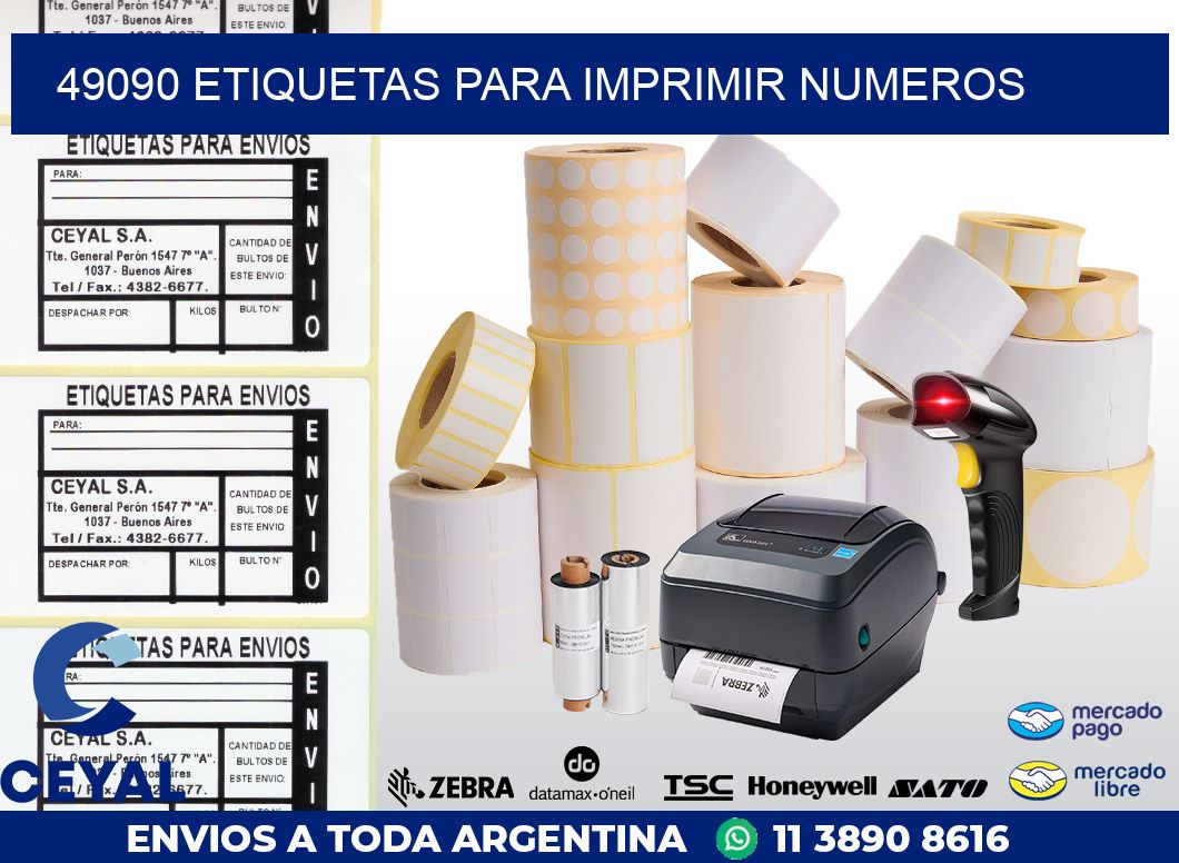 49090 ETIQUETAS PARA IMPRIMIR NUMEROS