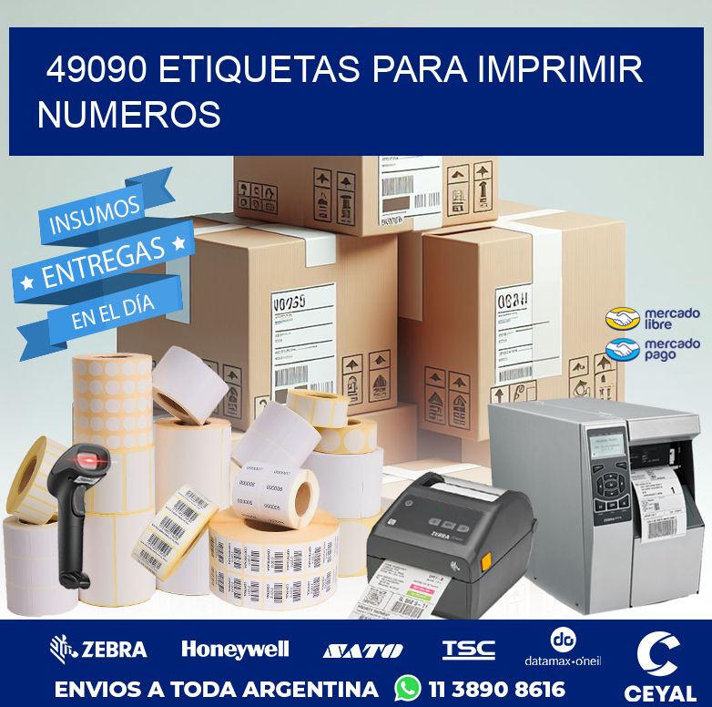 49090 ETIQUETAS PARA IMPRIMIR NUMEROS