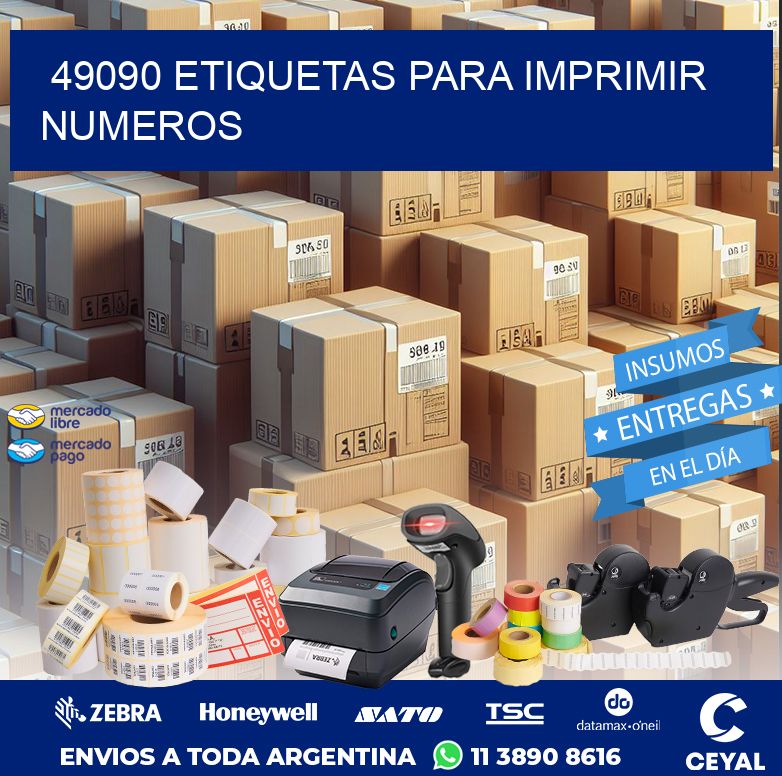 49090 ETIQUETAS PARA IMPRIMIR NUMEROS