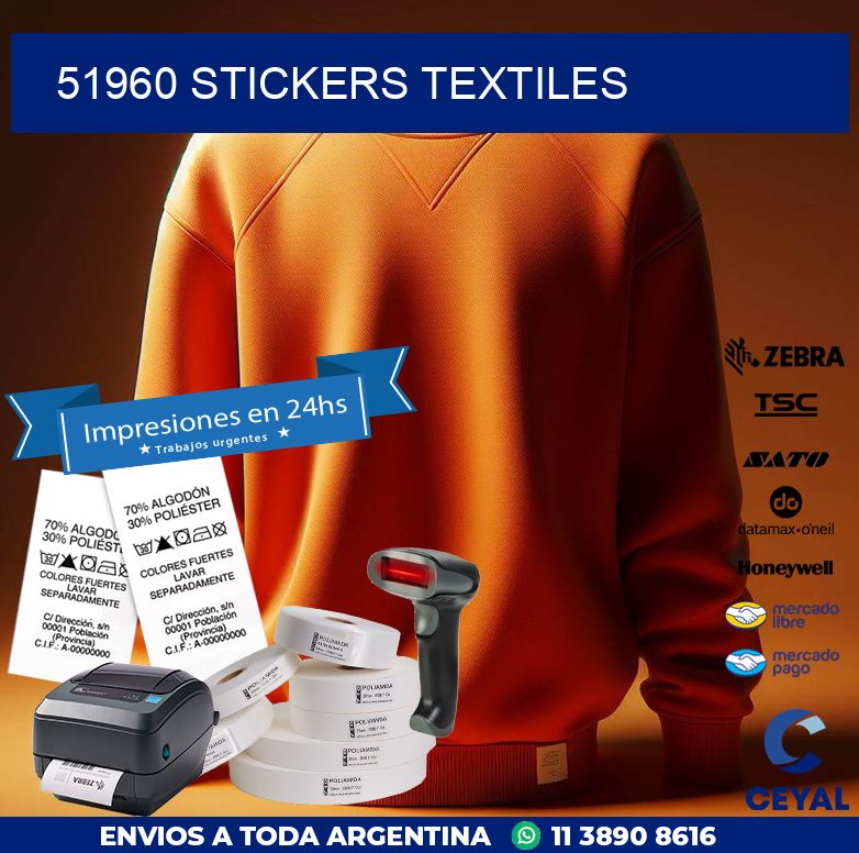 51960 STICKERS TEXTILES