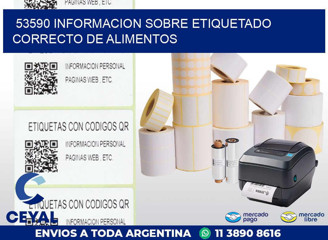 53590 INFORMACION SOBRE ETIQUETADO CORRECTO DE ALIMENTOS