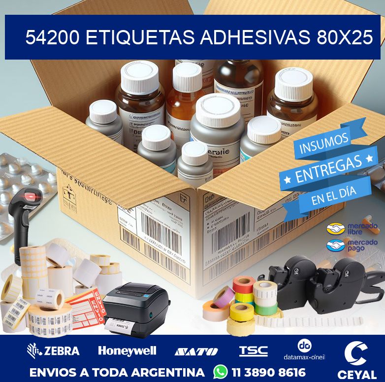 54200 ETIQUETAS ADHESIVAS 80X25