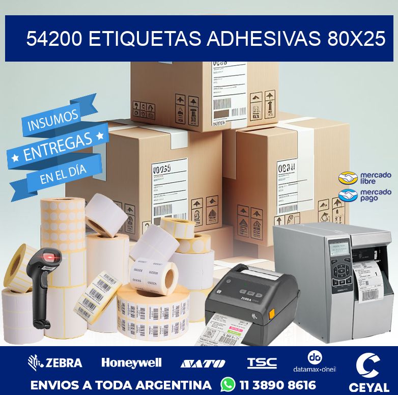 54200 ETIQUETAS ADHESIVAS 80X25