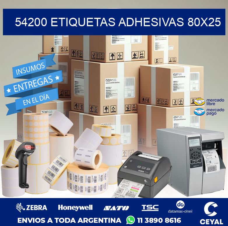 54200 ETIQUETAS ADHESIVAS 80X25