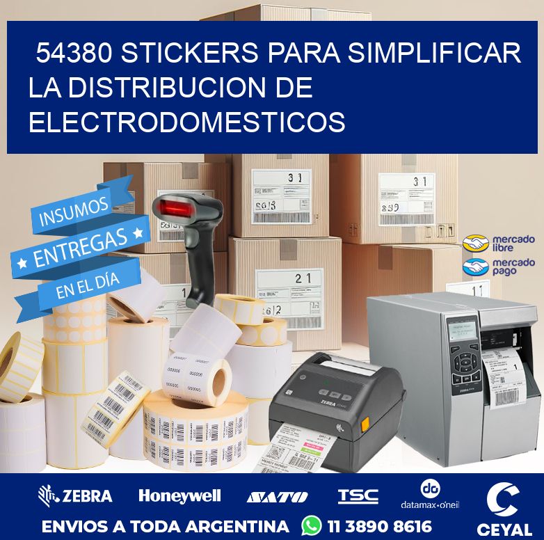 54380 STICKERS PARA SIMPLIFICAR LA DISTRIBUCION DE ELECTRODOMESTICOS