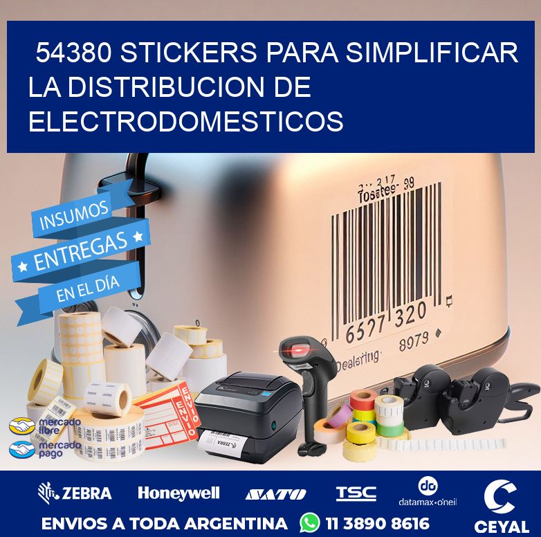 54380 STICKERS PARA SIMPLIFICAR LA DISTRIBUCION DE ELECTRODOMESTICOS