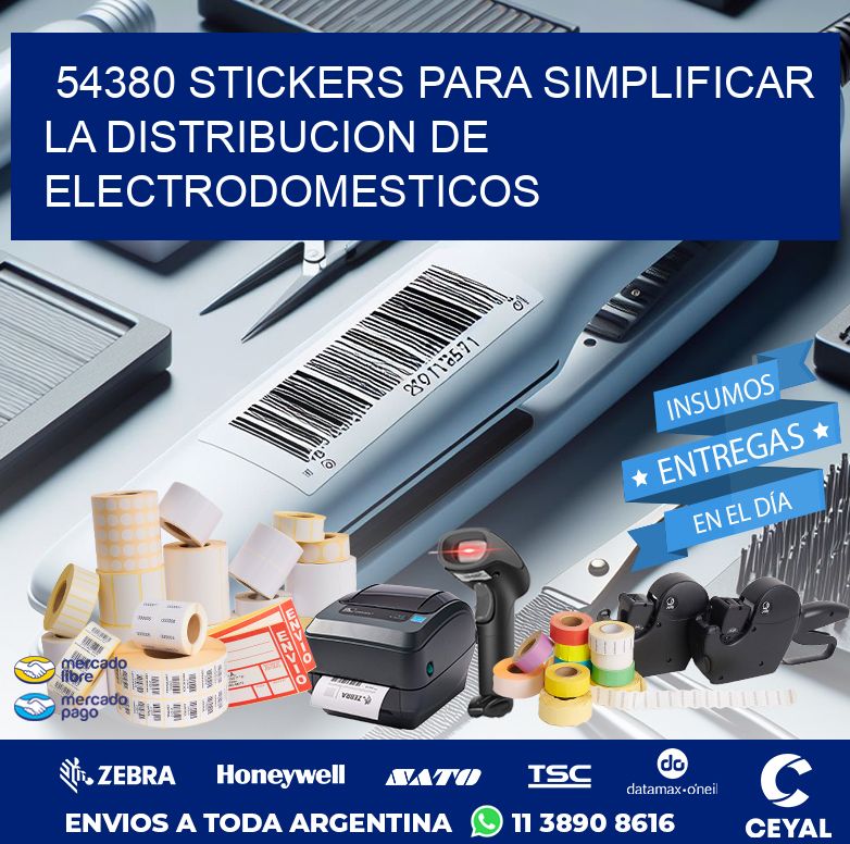 54380 STICKERS PARA SIMPLIFICAR LA DISTRIBUCION DE ELECTRODOMESTICOS