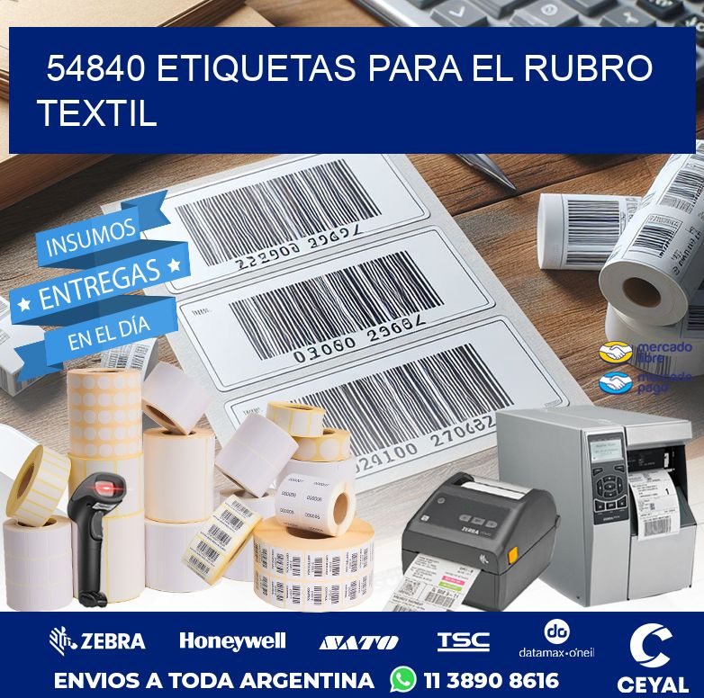 54840 ETIQUETAS PARA EL RUBRO TEXTIL