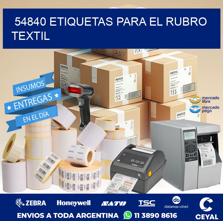 54840 ETIQUETAS PARA EL RUBRO TEXTIL