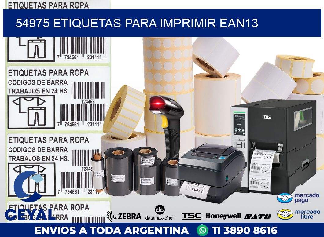 54975 ETIQUETAS PARA IMPRIMIR EAN13