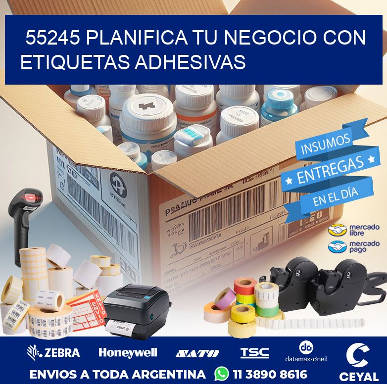 55245 PLANIFICA TU NEGOCIO CON ETIQUETAS ADHESIVAS