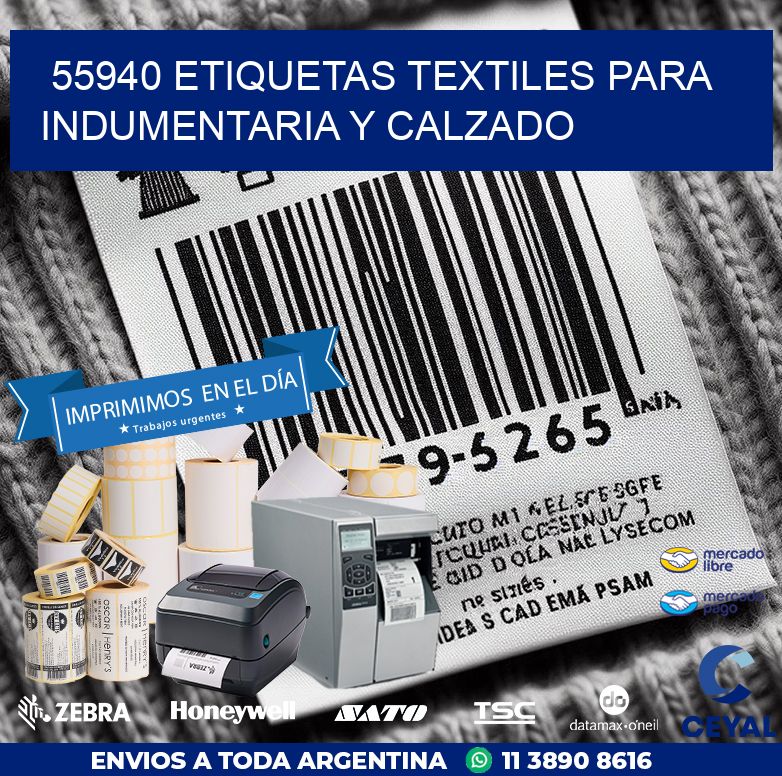 55940 ETIQUETAS TEXTILES PARA INDUMENTARIA Y CALZADO