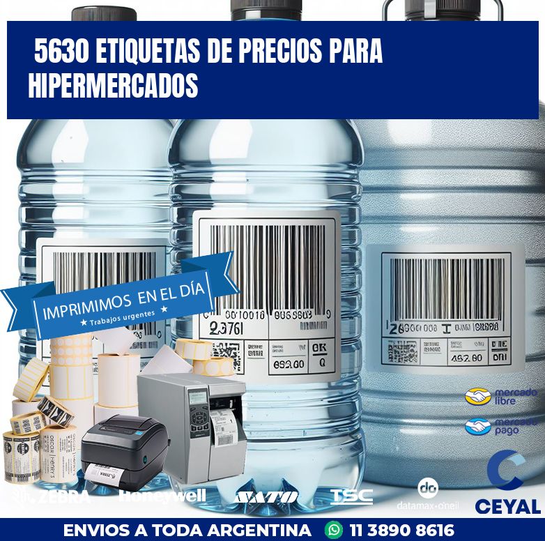 5630 ETIQUETAS DE PRECIOS PARA HIPERMERCADOS